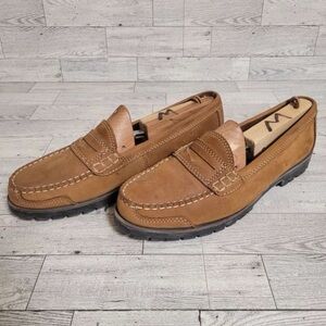 Women’s G.H.Bass Weejuns Brown Tan Suede Leather Penny Loafers Shoes Size 9.5